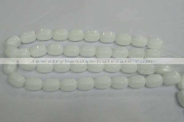 CPB68 15.5 inches 15*20mm drum white porcelain beads wholesale