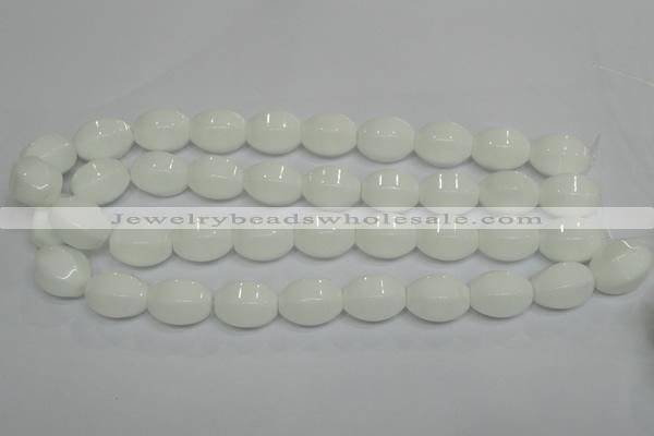 CPB72 15.5 inches 15*20mm rice white porcelain beads wholesale