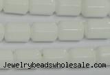 CPB75 15.5 inches 10*14mm column white porcelain beads wholesale