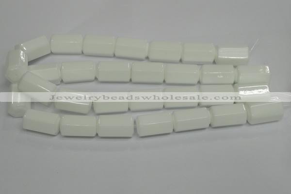 CPB78 15.5 inches 15*25mm column white porcelain beads wholesale