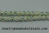 CPB781 15.5 inches 6mm round Painted porcelain beads