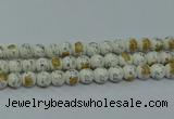 CPB801 15.5 inches 6mm round Painted porcelain beads