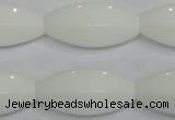 CPB81 15.5 inches 15*30mm rice white porcelain beads wholesale