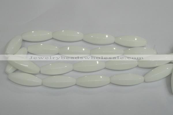 CPB82 15.5 inches 15*40mm rice white porcelain beads wholesale