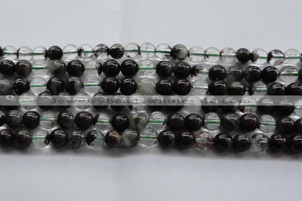 CPC03 15.5 inches 8mm round green phantom quartz beads wholesale