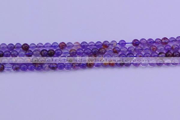 CPC600 15.5 inches 4mm round purple phantom quartz beads