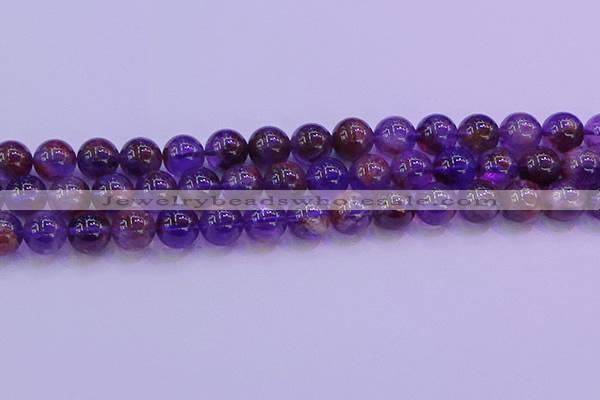 CPC603 15.5 inches 10mm round purple phantom quartz beads