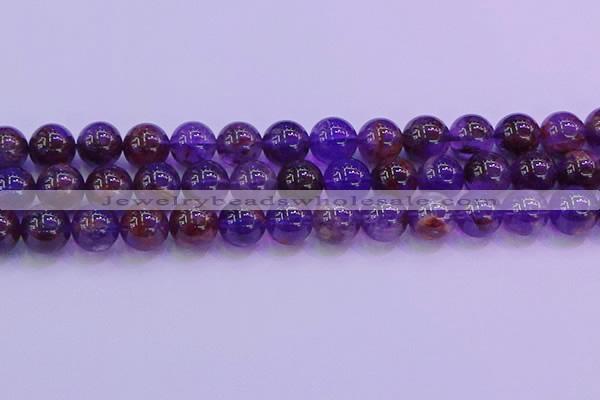 CPC604 15.5 inches 12mm round purple phantom quartz beads