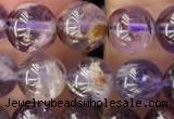 CPC611 15.5 inches 8mm round purple phantom quartz beads