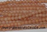 CPE01 15.5 inches 4mm round peach stone beads wholesale