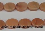 CPE26 15.5 inches 10*14mm oval peach stone beads wholesale