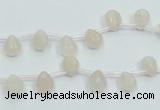 CPI11 15.5 inches 6*8mm top-drilled teardrop pink aventurine jade beads