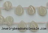 CPI12 15.5 inches 10*12mm top-drilled teardrop pink aventurine jade beads