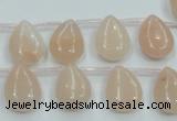 CPI14 15.5 inches 10*14mm top-drilled teardrop pink aventurine jade beads