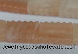 CPI155 15.5 inches 18*25mm carved rectangle pink aventurine jade beads