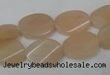 CPI157 15.5 inches 13*18mm twisted oval pink aventurine jade beads