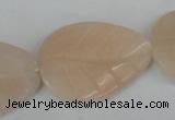 CPI158 15.5 inches 25*35mm carved leaf pink aventurine jade beads