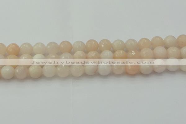 CPI213 15.5 inches 10mm faceted round pink aventurine jade beads