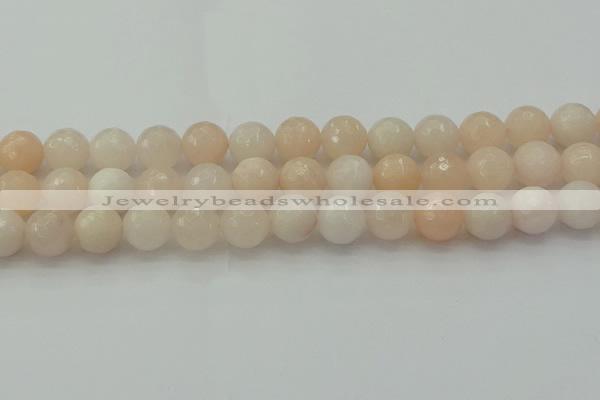 CPI214 15.5 inches 12mm faceted round pink aventurine jade beads