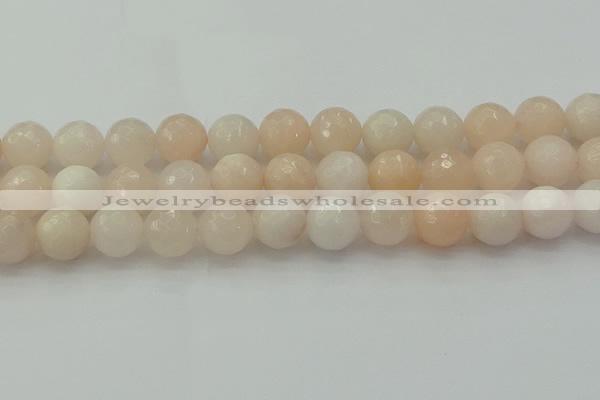 CPI215 15.5 inches 14mm faceted round pink aventurine jade beads