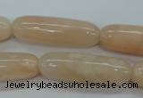 CPI38 15.5 inches 12*40mm rice pink aventurine jade beads