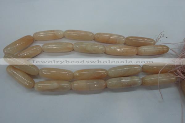 CPI38 15.5 inches 12*40mm rice pink aventurine jade beads