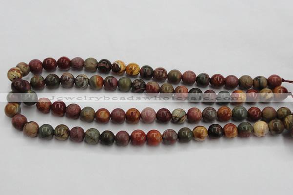 CPJ102 15.5 inches 8mm round picasso jasper gemstone beads wholesale