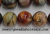 CPJ106 15.5 inches 16mm round picasso jasper gemstone beads wholesale