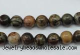 CPJ153 15.5 inches 8mm round picasso jasper gemstone beads