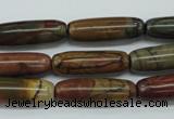 CPJ160 15.5 inches 8*25mm cylinder picasso jasper gemstone beads