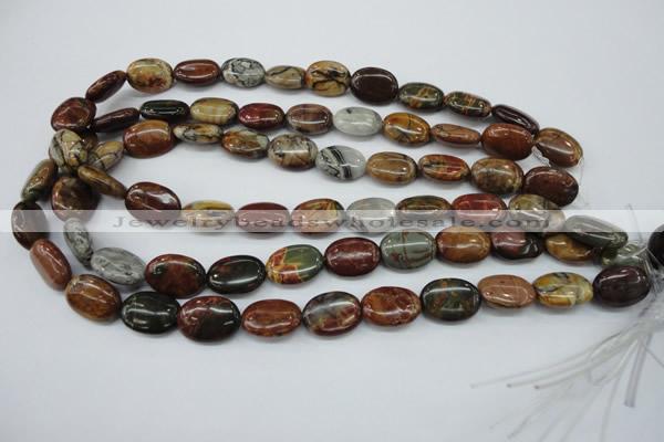 CPJ166 15.5 inches 13*18mm oval picasso jasper gemstone beads