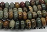 CPJ17 15.5 inches 3*6mm rondelle picasso jasper beads wholesale