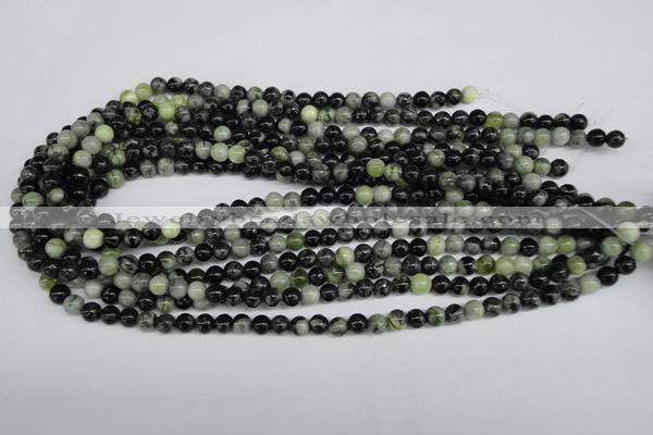 CPJ202 15.5 inches 6mm round green picasso jasper beads