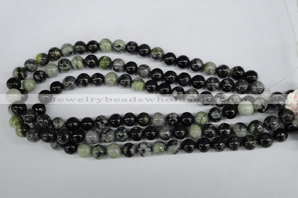 CPJ204 15.5 inches 10mm round green picasso jasper beads