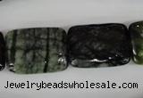 CPJ233 15.5 inches 18*25mm rectangle green picasso jasper beads