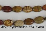 CPJ355 15.5 inches 8*12mm oval picasso jasper gemstone beads