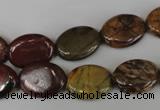 CPJ356 15.5 inches 12*16mm oval picasso jasper gemstone beads