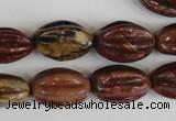 CPJ371 15.5 inches 10*18mm starfruit picasso jasper gemstone beads