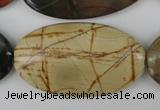 CPJ408 15 inches 25*45mm oval picasso jasper gemstone beads