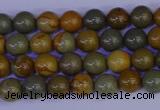 CPJ450 15.5 inches 4mm round wildhorse picture jasper beads