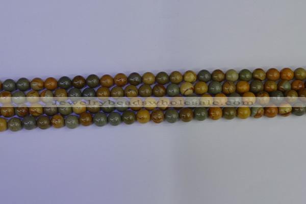 CPJ451 15.5 inches 6mm round wildhorse picture jasper beads