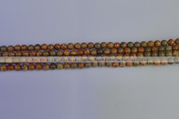 CPJ460 15.5 inches 4mm round African picture jasper beads