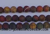 CPJ500 15.5 inches 4mm round matte picasso jasper beads wholeasle