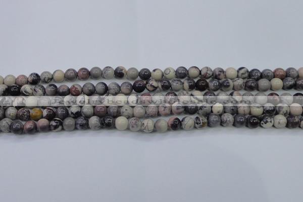 CPJ601 15.5 inches 6mm round purple striped jasper beads wholesale