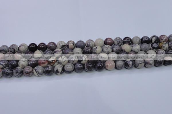 CPJ604 15.5 inches 12mm round purple striped jasper beads wholesale