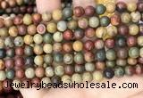 CPJ671 15.5 inches 6mm round picasso jasper beads wholesale