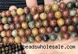 CPJ673 15.5 inches 10mm round picasso jasper beads wholesale