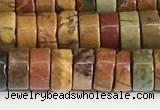 CPJ681 15.5 inches 3*6mm heishi picasso jasper beads wholesale