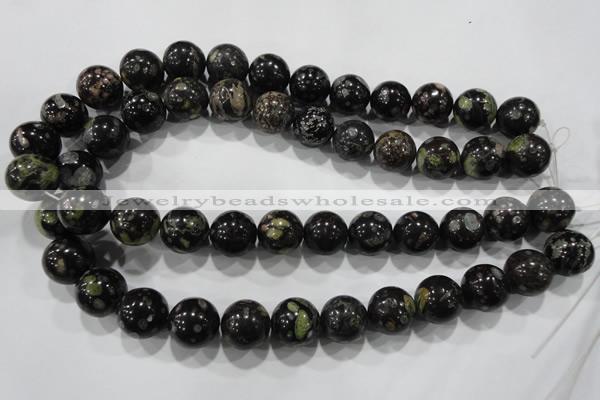 CPM06 15.5 inches 16mm round plum blossom jade beads wholesale