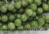 CPO02 15.5 inches 8mm round olivine gemstone beads wholesale